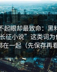 看起来不起眼却最致命：黑料导航和“万里长征小说”这类词为什么会被绑在一起（先保存再看）