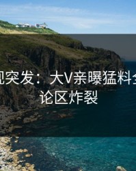 人人影视突发：大V亲曝猛料全程，评论区炸裂