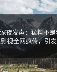 当事人深夜发声：猛料不是我干的！人人影视全网疯传，引发众怒